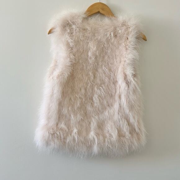 Club Monaco Light Pink Feather Party Vest Size Small - Picture 5 of 8